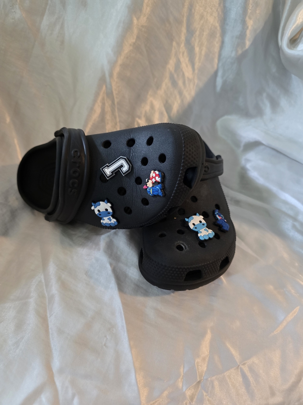 Crocs Kids Black Classic Clog with Fun Charms